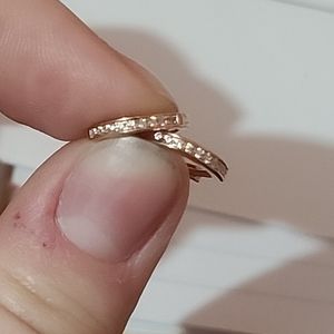 Rose gold small hoop earrings